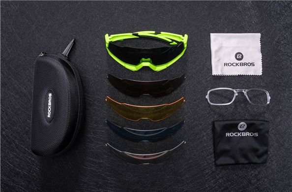 Велосипедні окуляри Rockbros RB-SP176 зелені купити