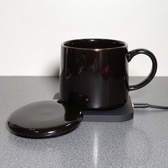 Чашка с подогревом и беспроводной зарядкой HOT SMART черная 300 мл купить